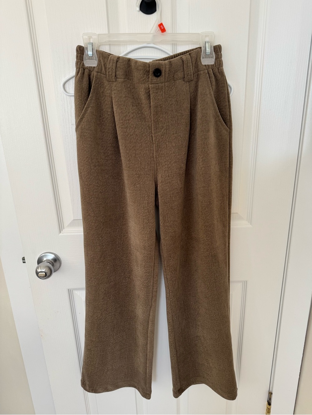 Brand new Amazon Women's Wide Leg cordouroy Pants in natural Brown